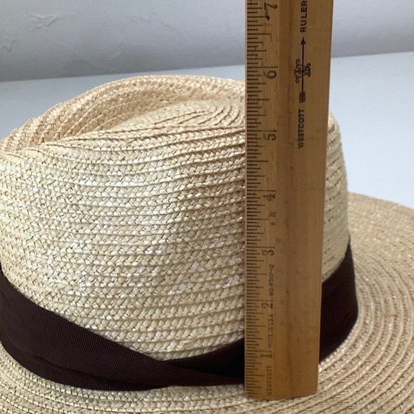 Brixton straw Fedora Sun brown band hat size XS NWT - Picture 16 of 16